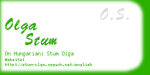 olga stum business card